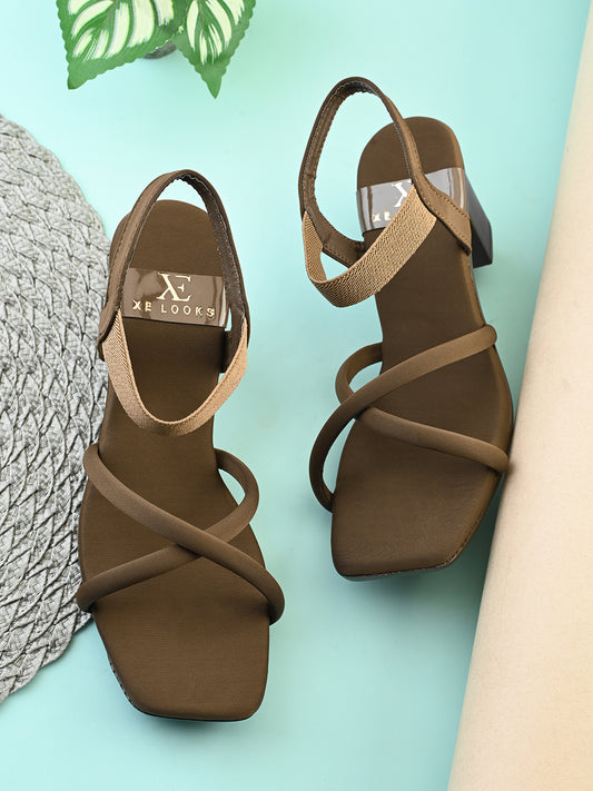 Bold & Attractive with Ankle strap Block High Heels Sandal