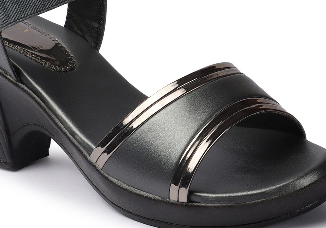 Chic & Graceful Comfortable Block Heels Sandals (3 Inches Heel)