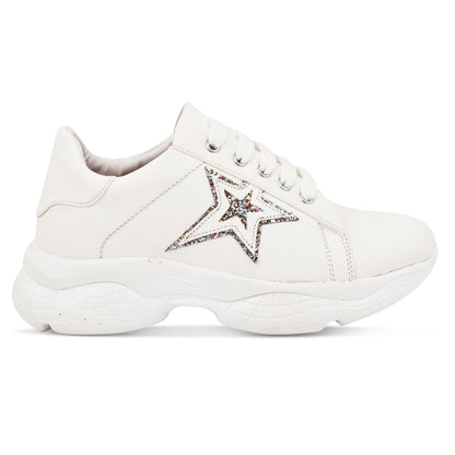 Star Design Trendy & Stylish Chunky Sole Sneakers