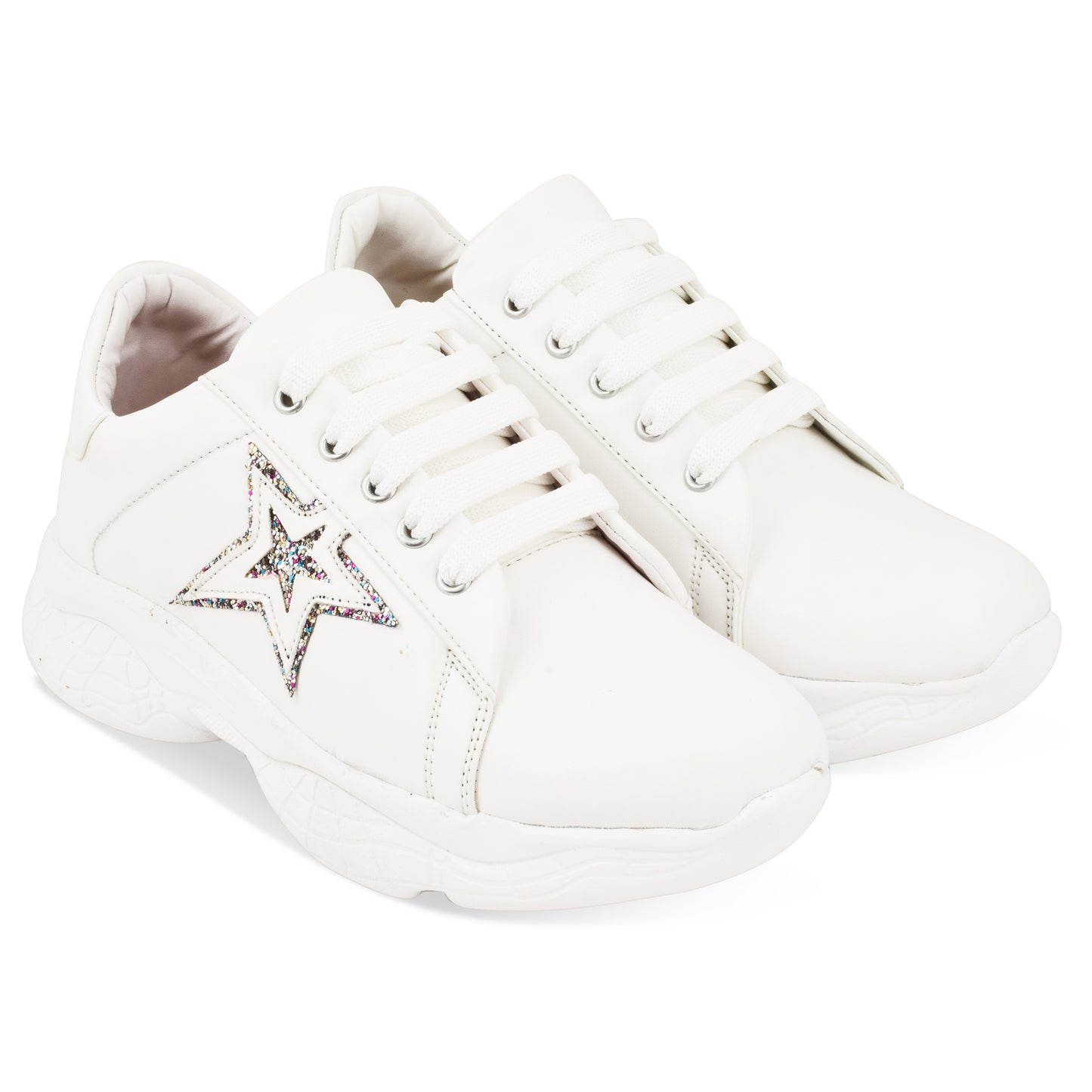 Star Design Trendy & Stylish Chunky Sole Sneakers