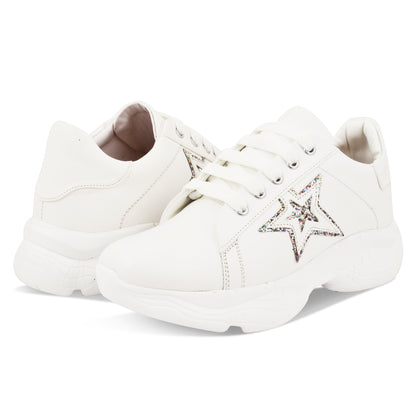 Star Design Trendy & Stylish Chunky Sole Sneakers