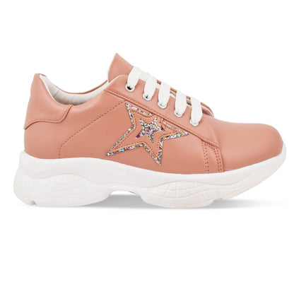 Star Design Trendy & Stylish Chunky Sole Sneakers