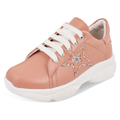 Star Design Trendy & Stylish Chunky Sole Sneakers