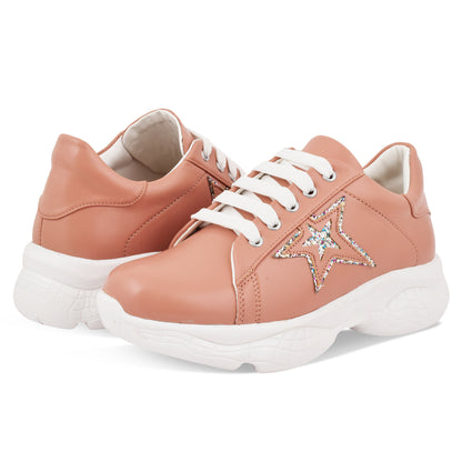 Star Design Trendy & Stylish Chunky Sole Sneakers