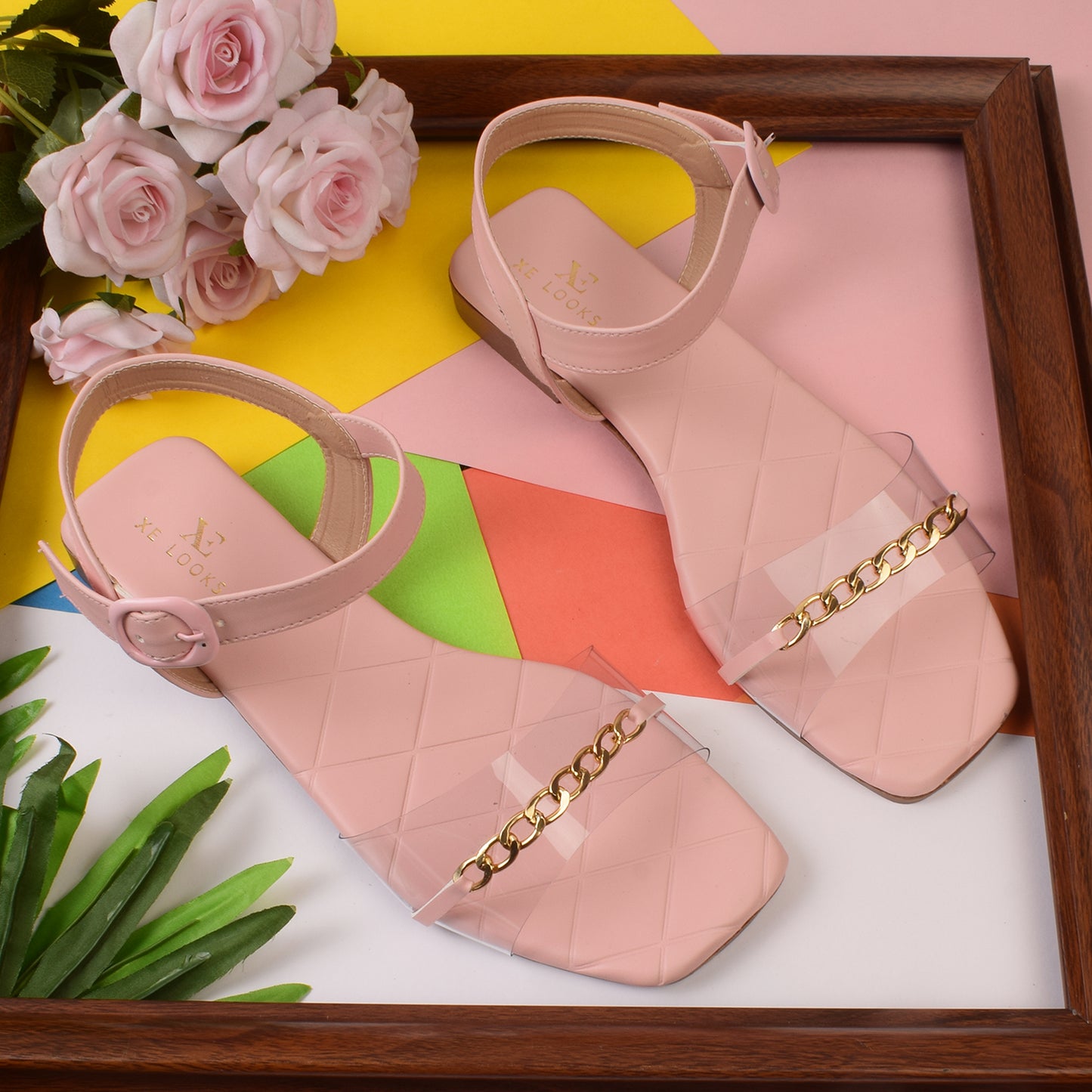 Comfortable & Alluring Chain Design Flat Sandals