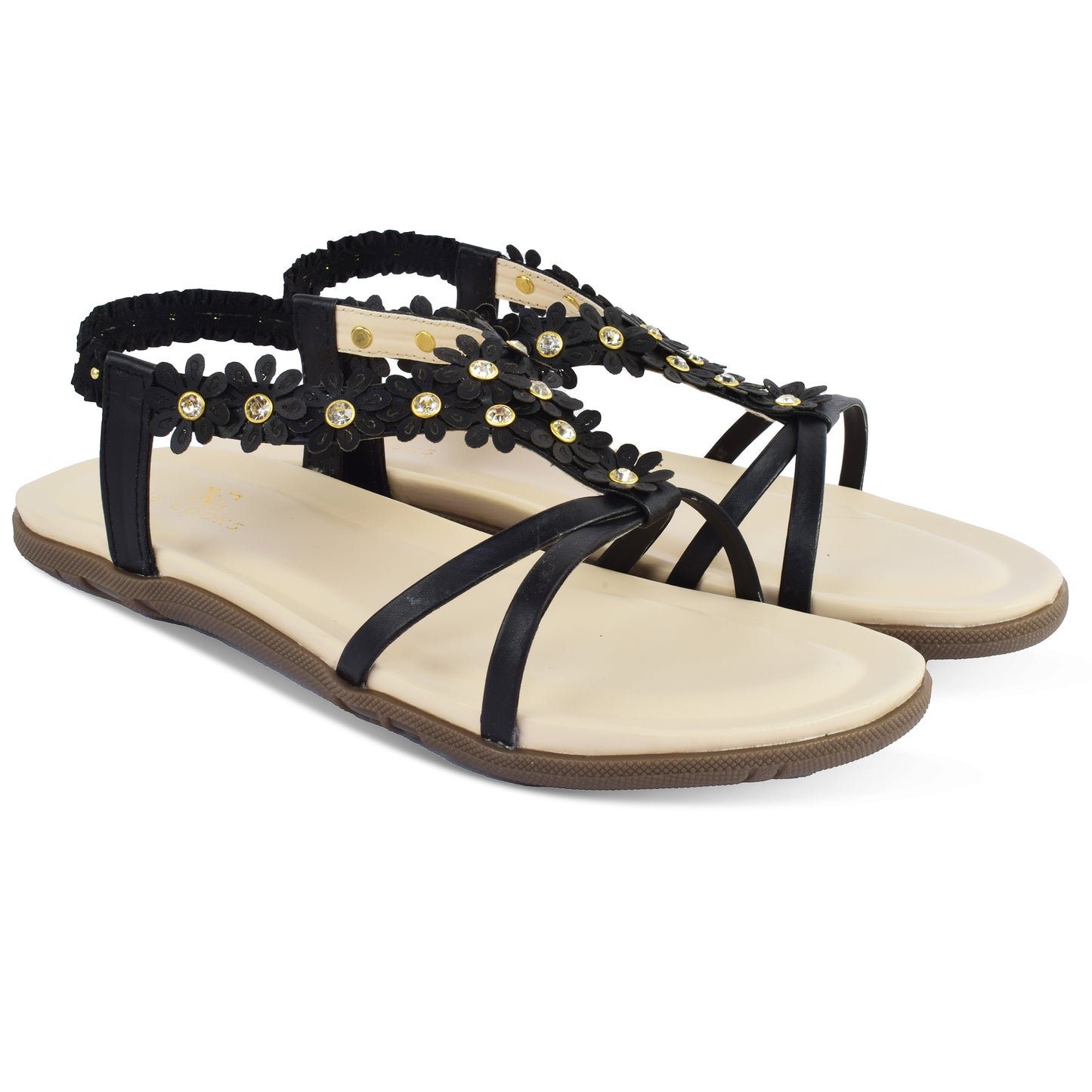 Lightweight & Leisurely Flowery Design Comfortable Flat Sandals