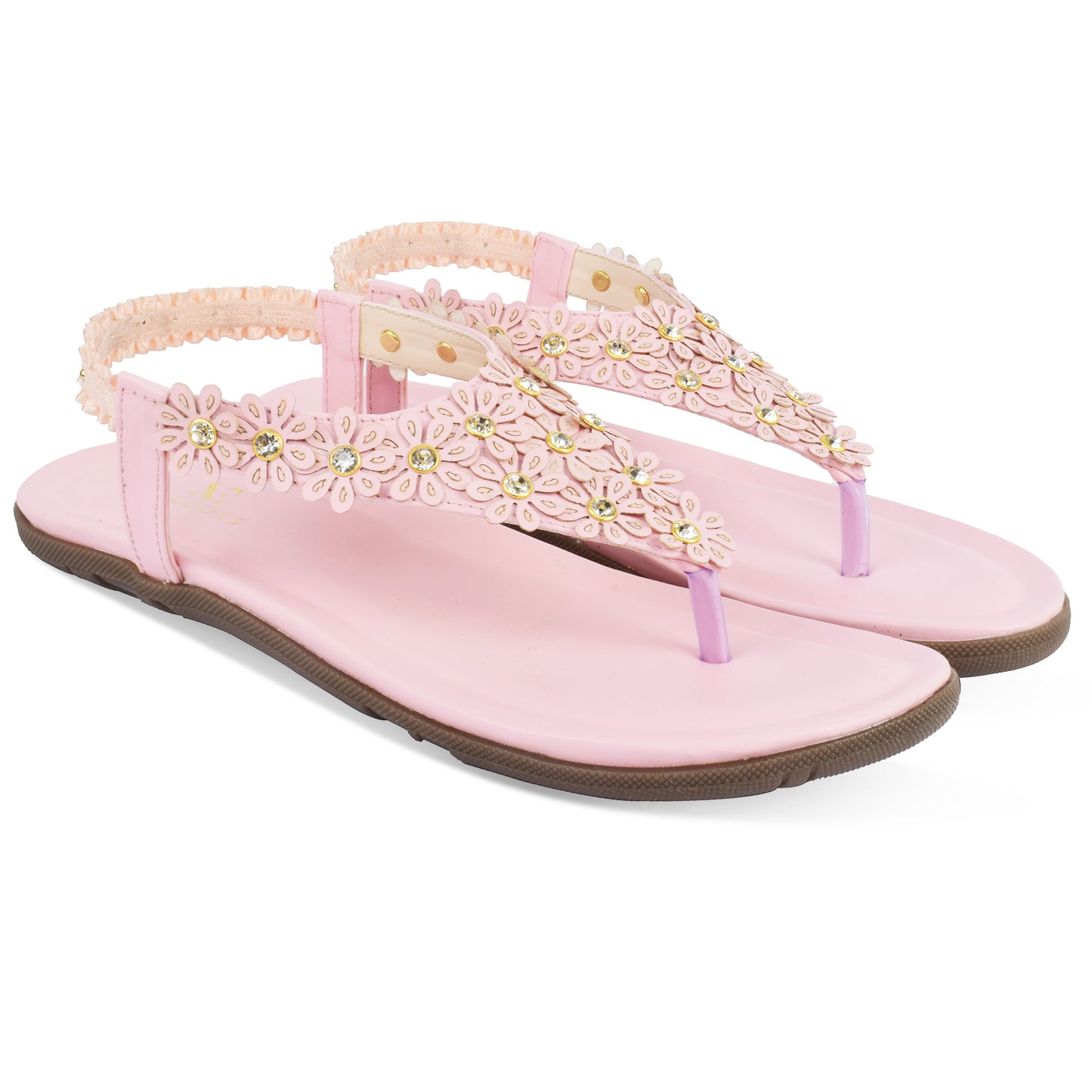 Chic & Elegant Flowery Design Comfortable Flat Sandals