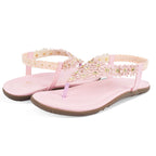 Chic & Elegant Flowery Design Comfortable Flat Sandals