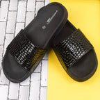 Croco Textured Design Comfortable Daily Use Sliders