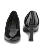 Glossy Pointed Toe Cushioned Slip-On Pumps