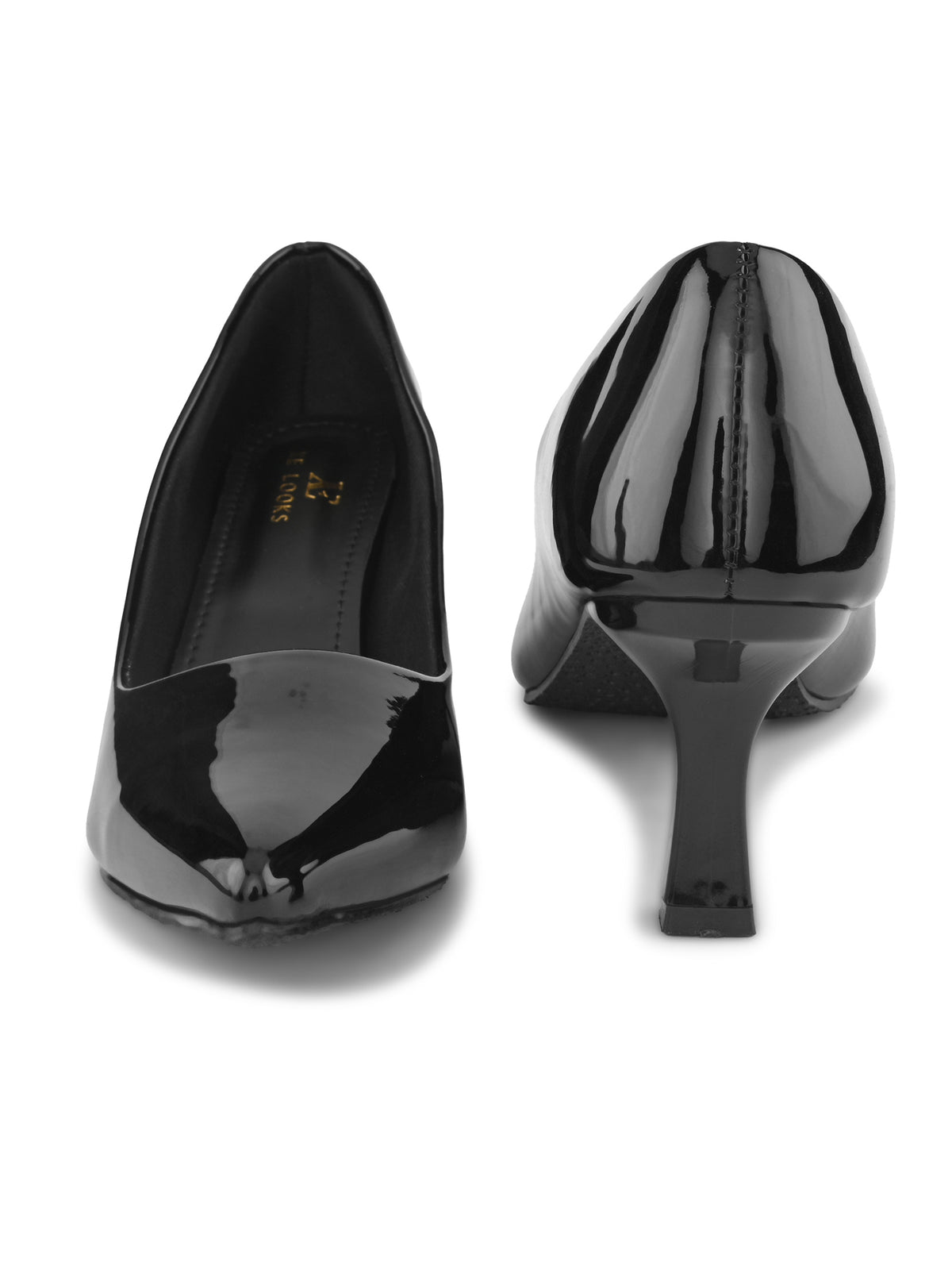 Glossy Pointed Toe Cushioned Slip-On Pumps