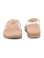 Crystal Floral Transparent Comfort Cushion Slides
