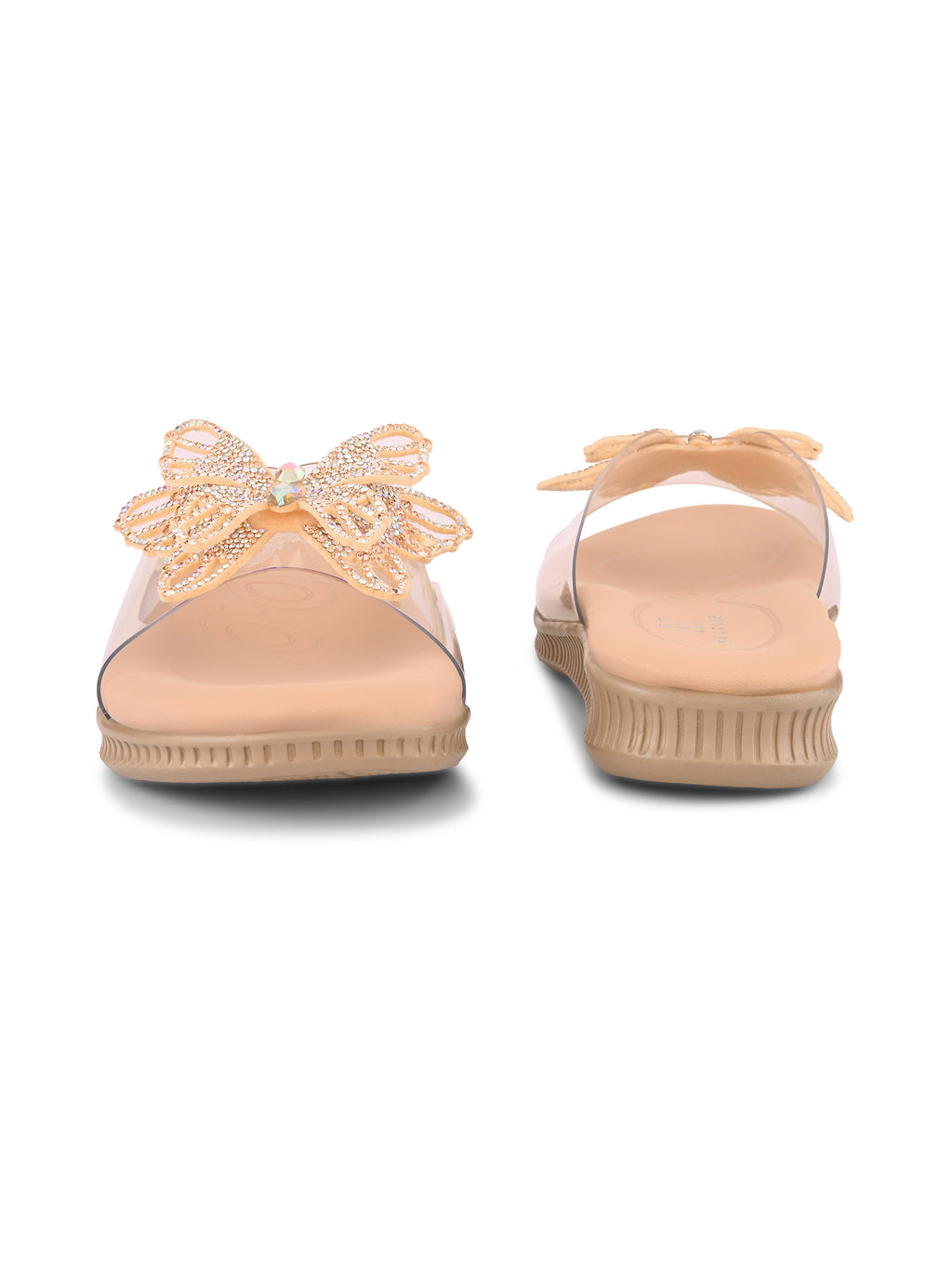 Crystal Butterfly Transparent Comfort Cushion Slides