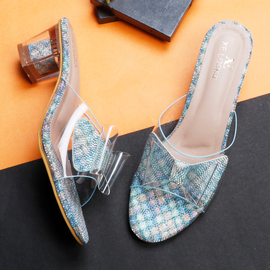 Stunning & Eye-Catching Block Glass Heels