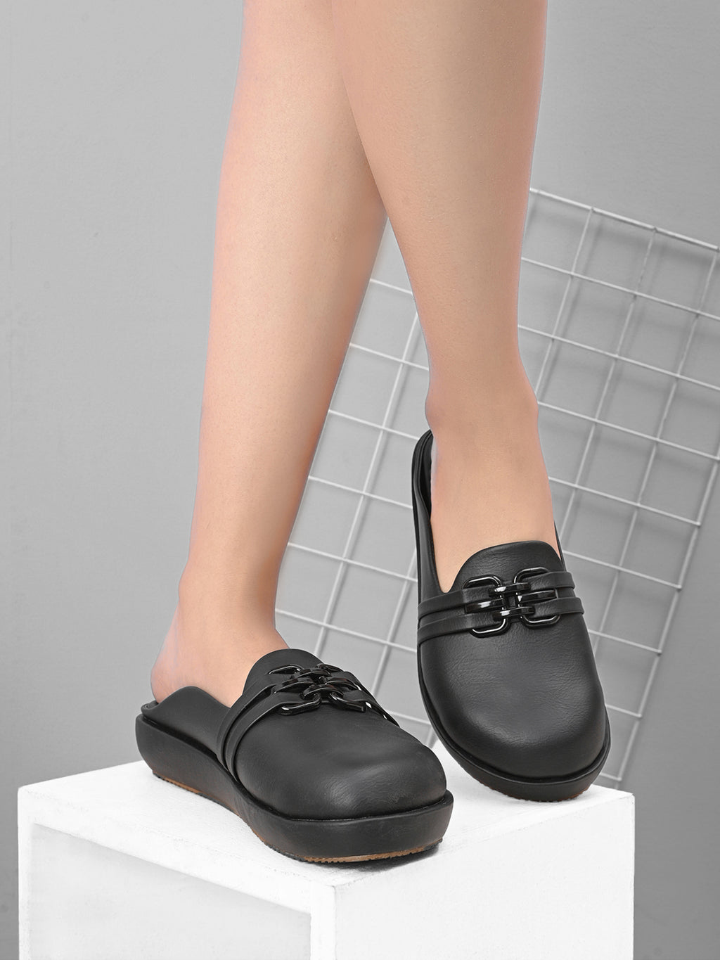 Slip-On Mules with Cushioned Footbed