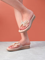Crystal Butterfly Transparent Comfort Cushion Slides