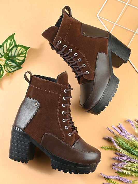 Women’s Lace-Up Platform Ankle Boots