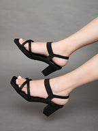 Bold & Attractive with Ankle strap Block High Heels Sandal