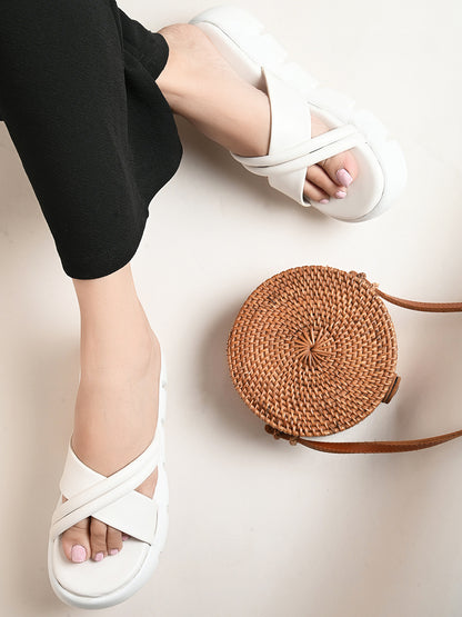 Chic & Modern Comfortable Cushion Platform Slippers