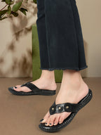 Sophisticated & Classic Flower Design Soft Cushion Doctor Slippers
