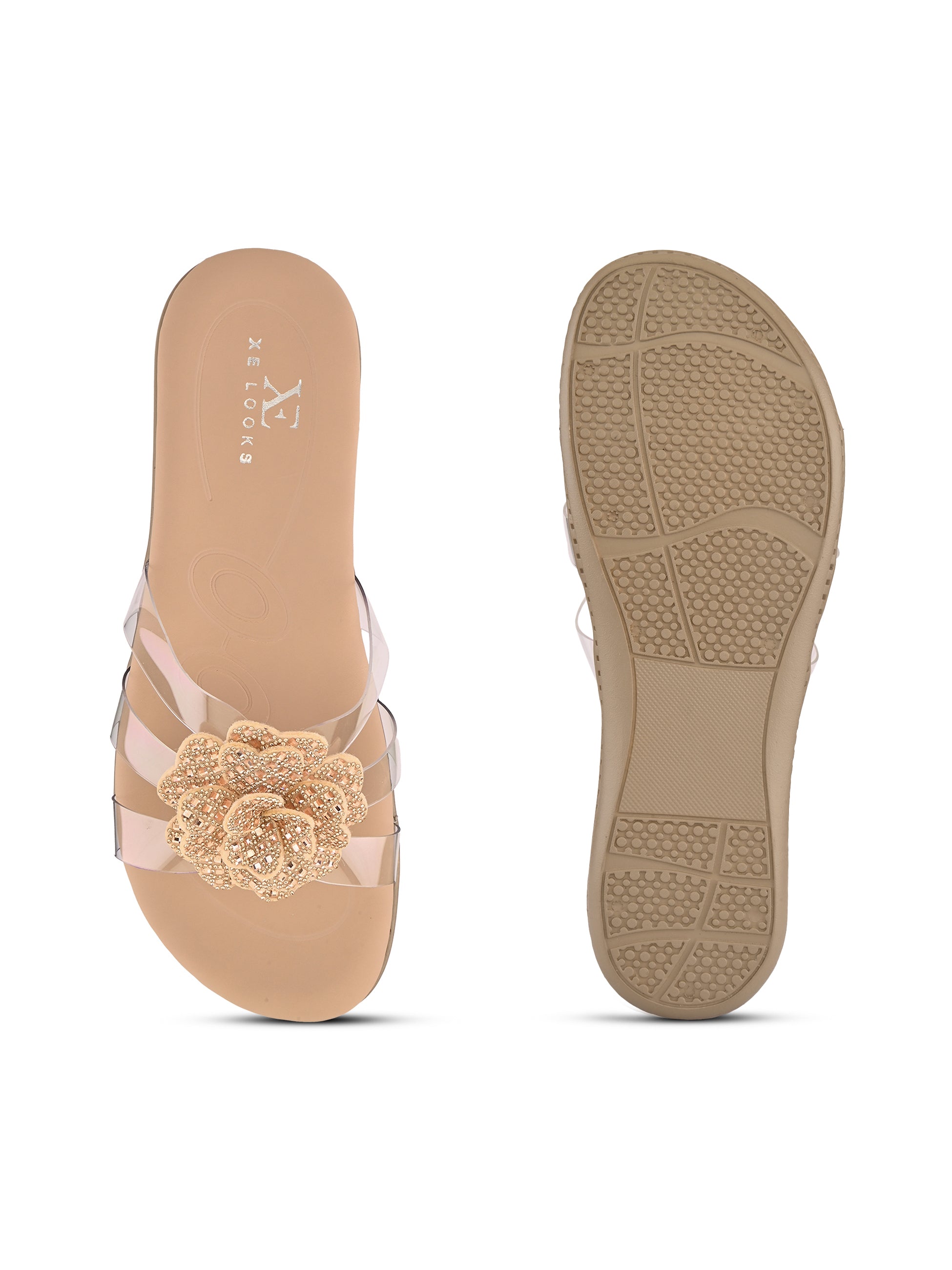 Crystal Rose Transparent Comfort Cushion Slides