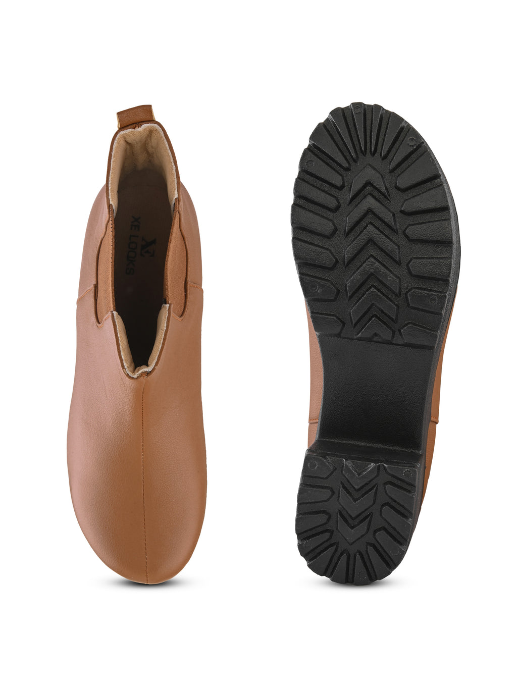 Elastic Panel Chunky Platform Block Heel Chelsea Boots