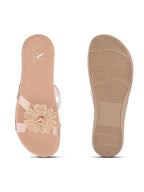Crystal Floral Transparent Comfort Cushion Slides