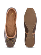 Woven Bow Accent Cushioned Square Toe Flats