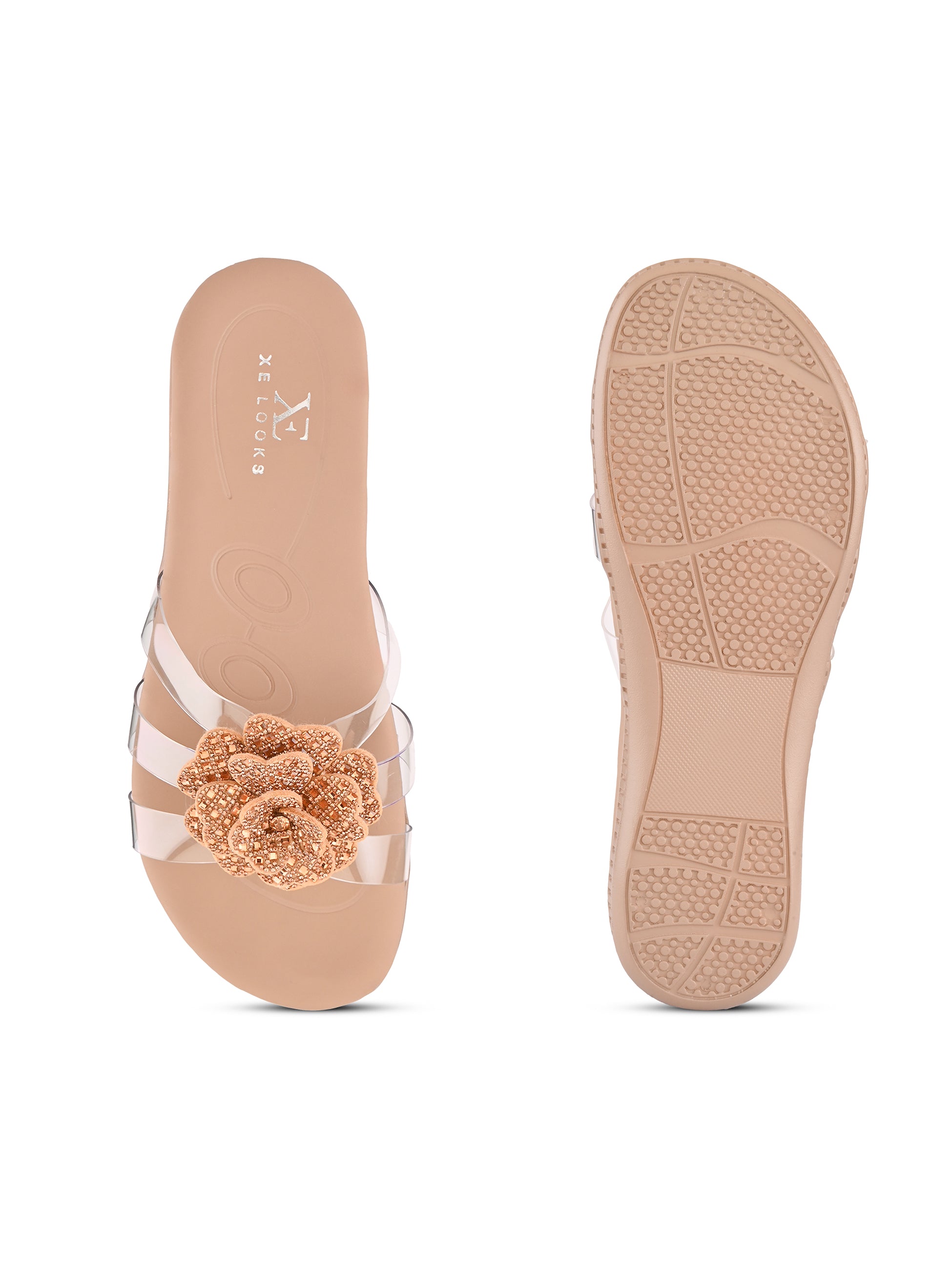Crystal Rose Transparent Comfort Cushion Slides