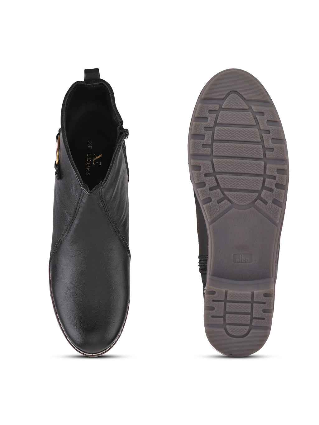 Side Zip Cushioned Low Block Heel Ankle Boots