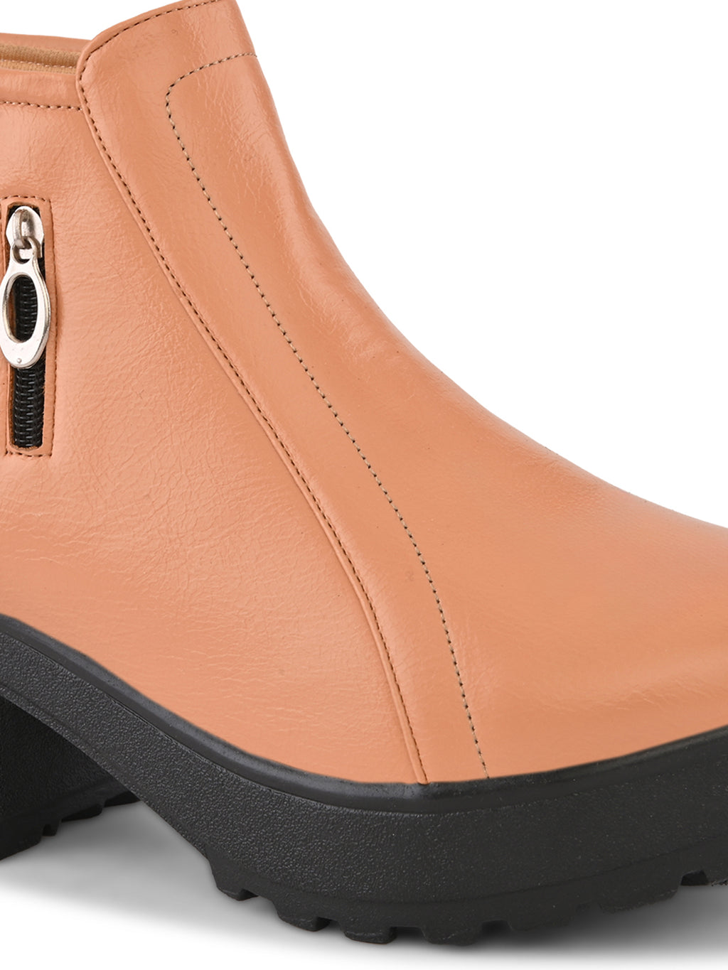 DUAL ZIP CHUNKY BLOCK HEEL PLATFORM ANKLE BOOTS