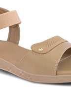 Perforated Detail Cushioned Slingback Flat Sandals