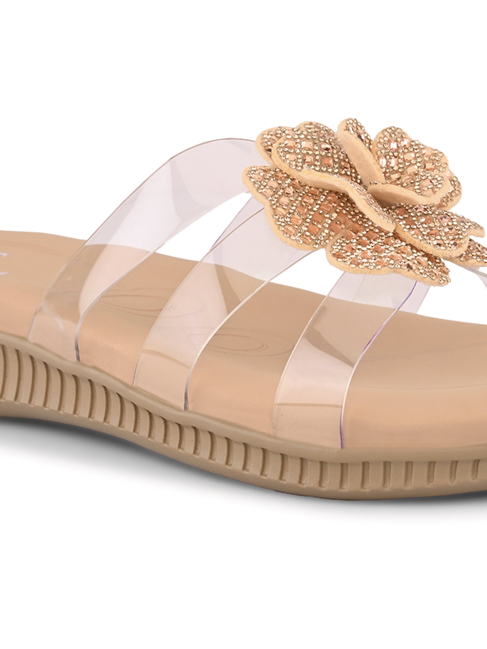 Crystal Rose Transparent Comfort Cushion Slides