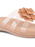Crystal Rose Transparent Comfort Cushion Slides