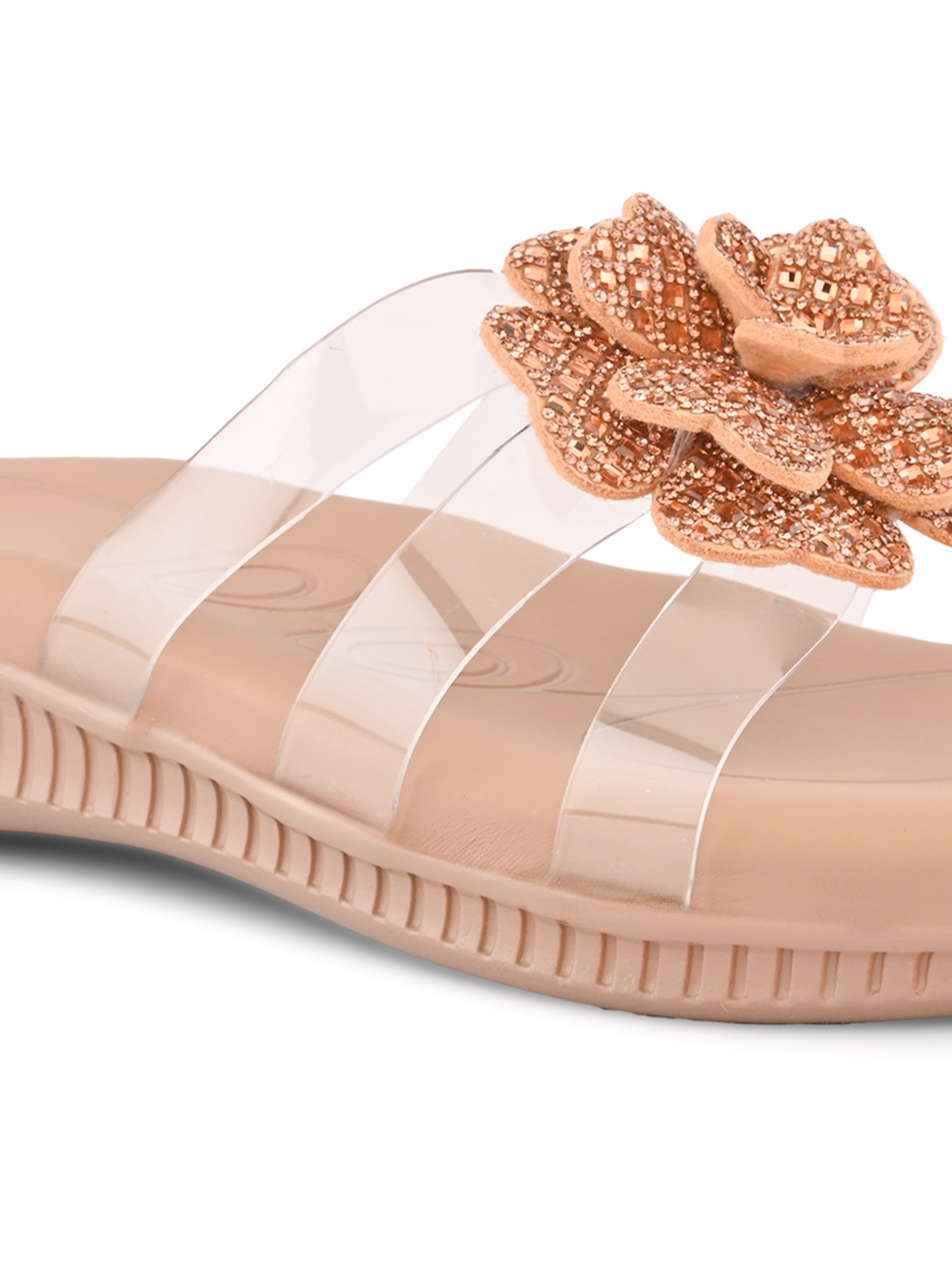 Crystal Rose Transparent Comfort Cushion Slides