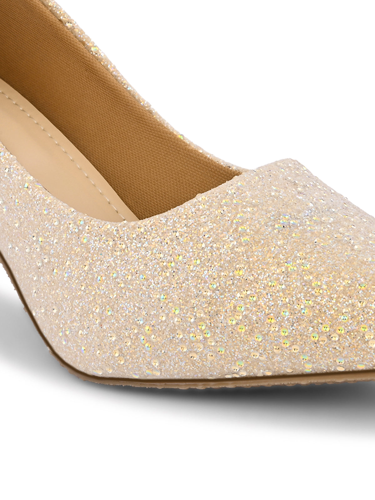 Embellished Pointed Toe Elegant Slip-On Pumps