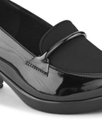 ELEGANT POINTED TOE CUSHIONED BLOCK HEEL PUMPS