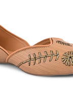 Embroidered Cushioned Square Toe Punjabi Jutti
