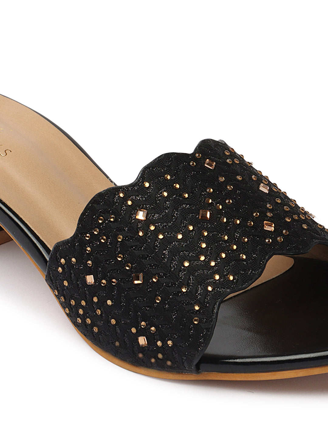 Glamorous & Graceful Comfortable Siroski Slippers With Heels