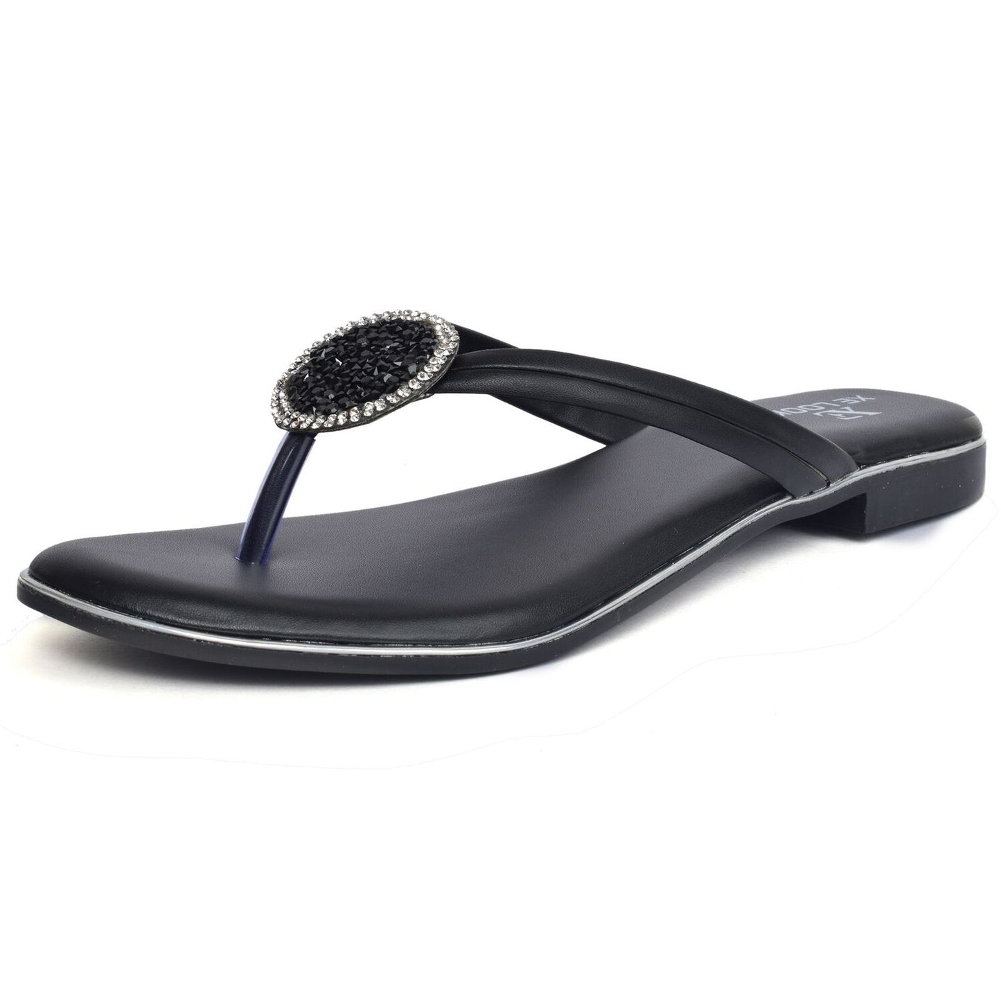 Stone Embellished Fashionable & Comfortable Flat Slippers