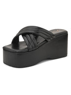 Cross Strap with cushion platform Slippers