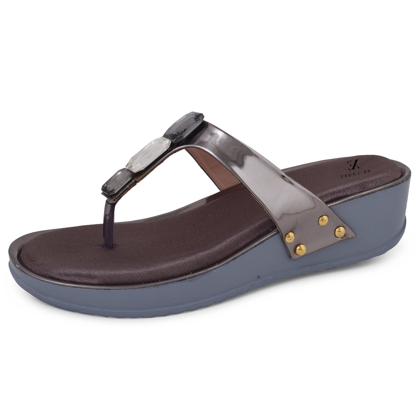 Comfortable Stone Embellished Stylish Platform Slippers