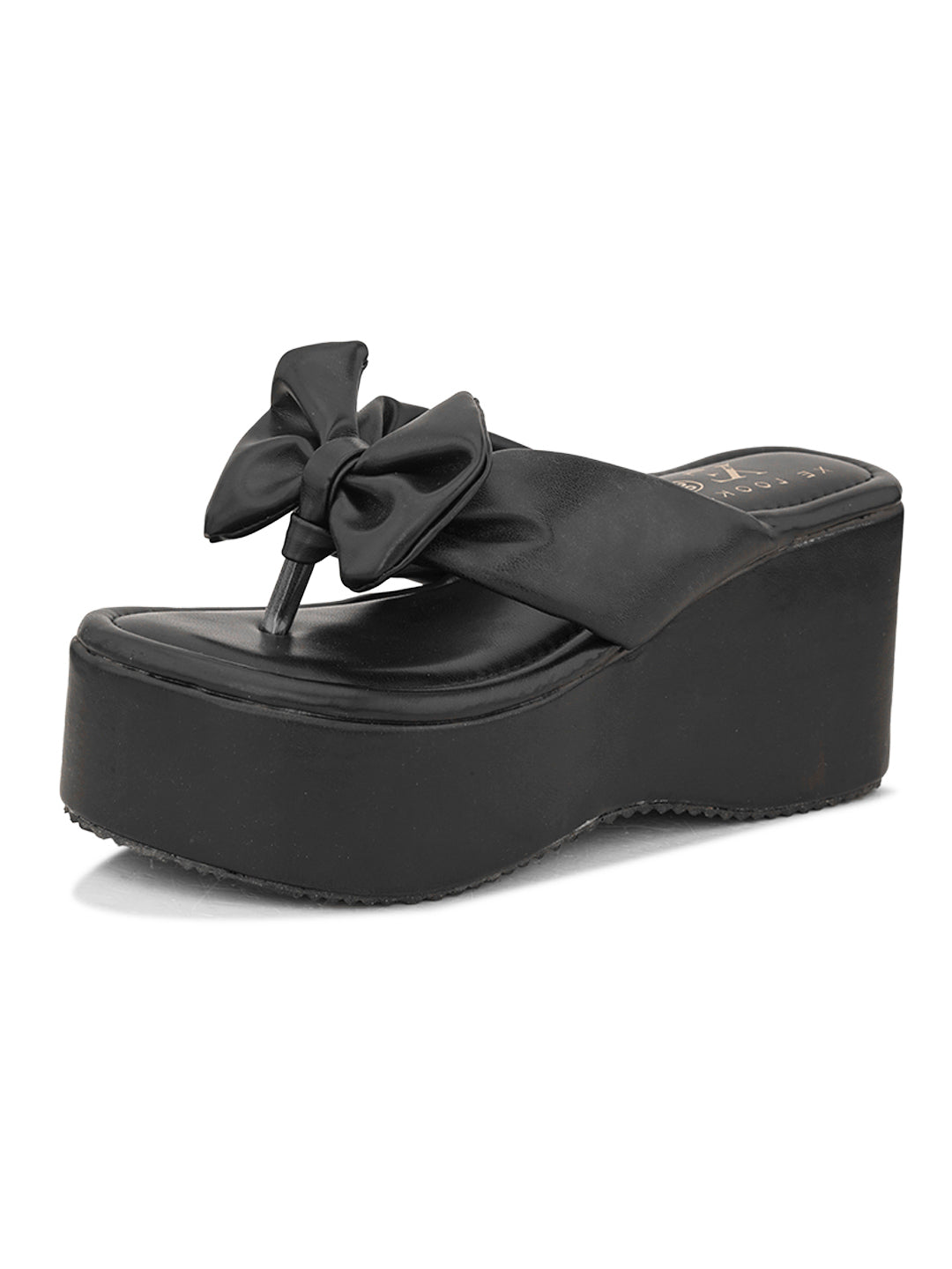 Bow Design with modern cushion platform Slippers