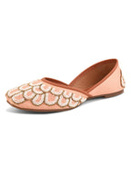 Ethnic Pearl & Bead Handcrafted Punjabi Juttis