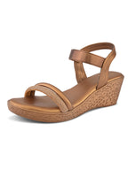 Elegant glitter front strap Wedge Sandal