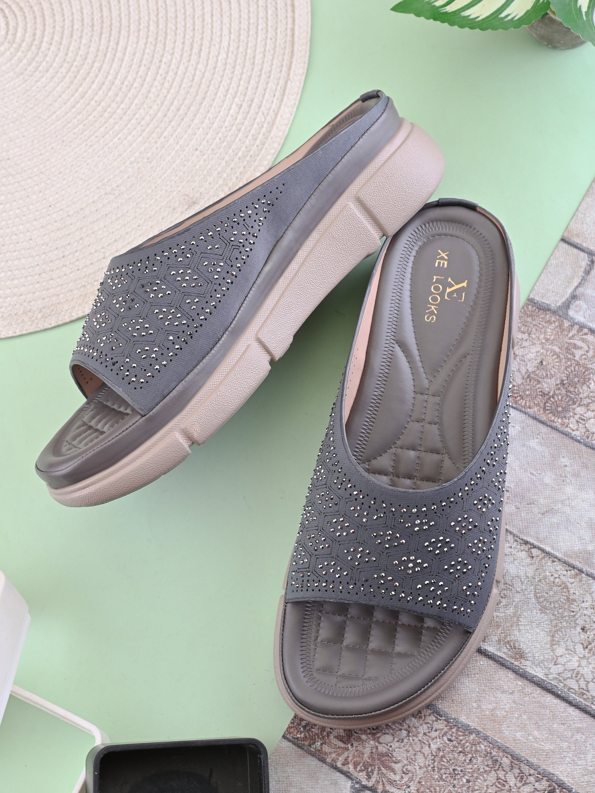 Comfort Embellished Slip-On Doctor Slippers