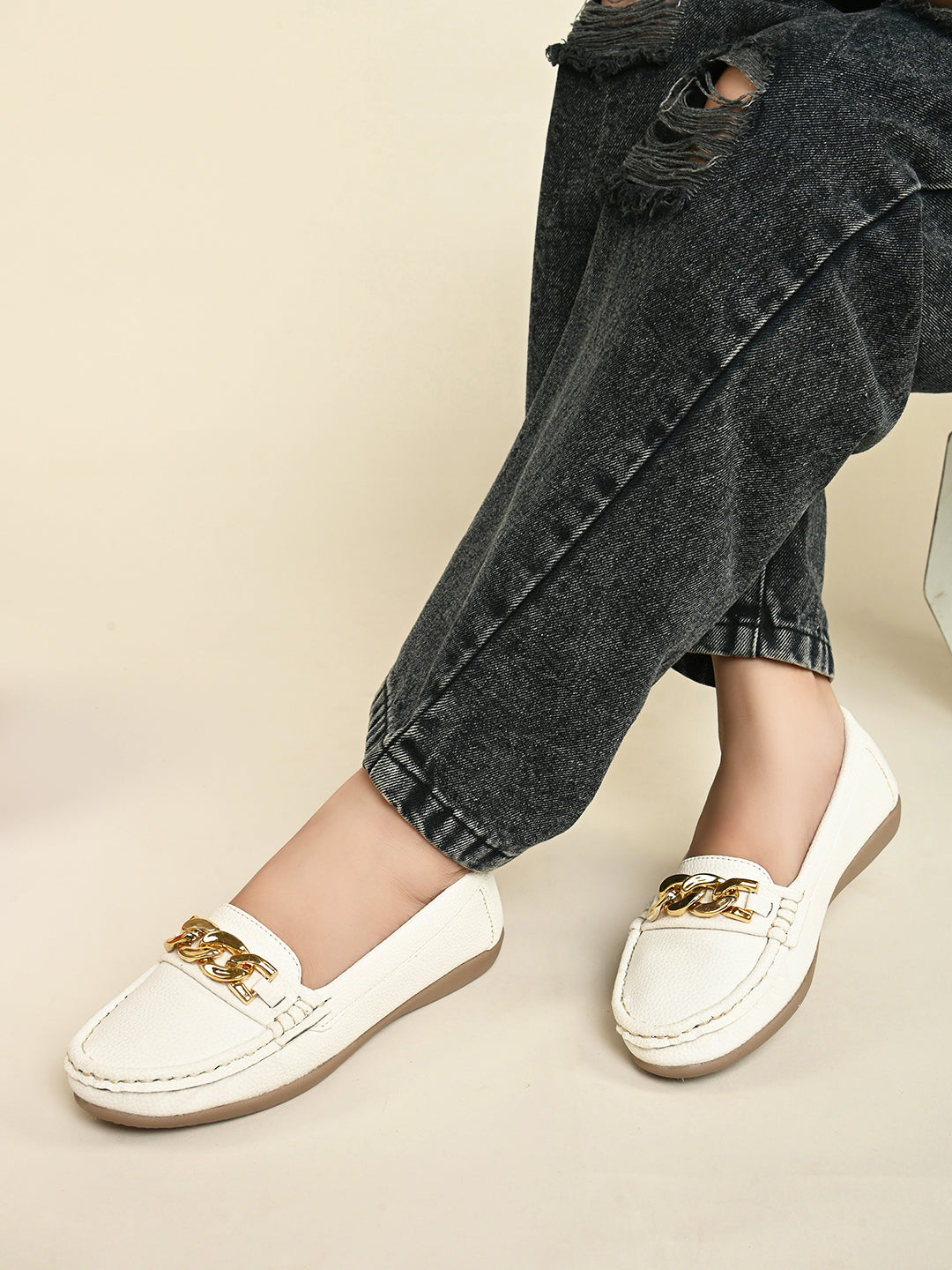 Comfortable ,Stylish & Fancy Chain Design Slip-On - Loafer