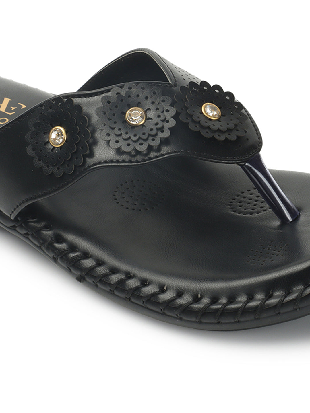 Sophisticated & Classic Flower Design Soft Cushion Doctor Slippers
