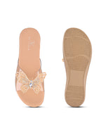 Crystal Butterfly Transparent Comfort Cushion Slides