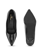 Glossy Pointed Toe Cushioned Slip-On Pumps